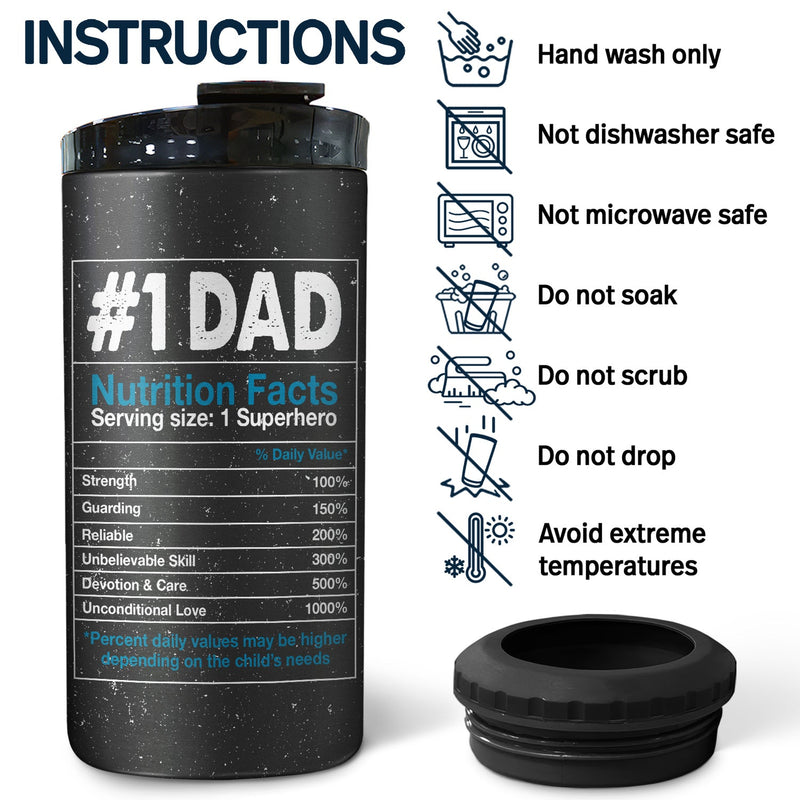 Best Dad Ever Hand Pump - Gift For Dad, Grandpa - Personalized Custom 4 In 1 Can Cooler Tumbler