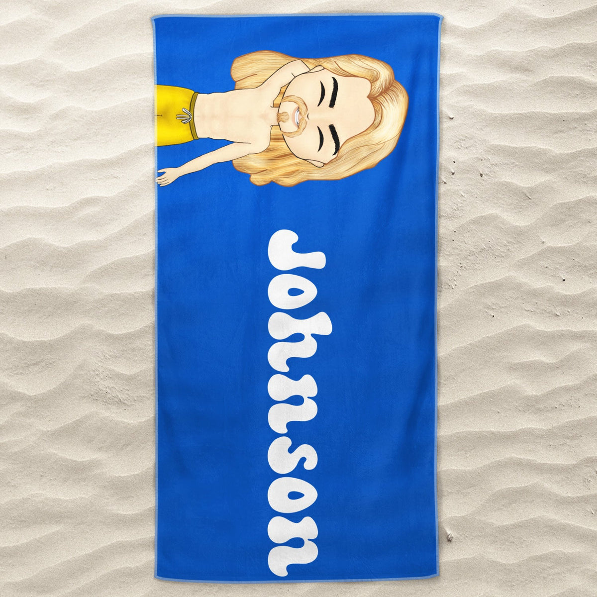 Bold Font Style Travel Beach Summer - Gift For Yourself, Family, Besties - Personalized Custom Beach Towel