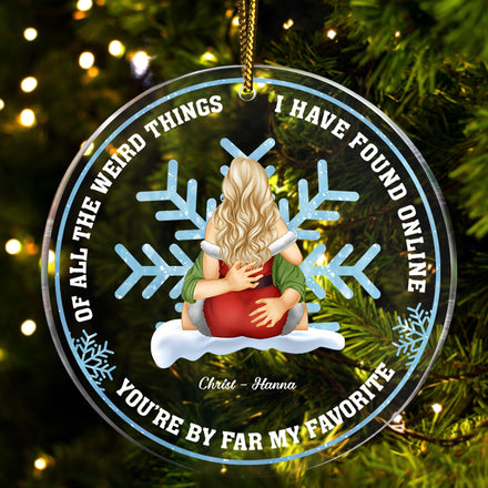 I Have Found Online - Christmas Gift For Couples - Personalized Circle Acrylic Ornament