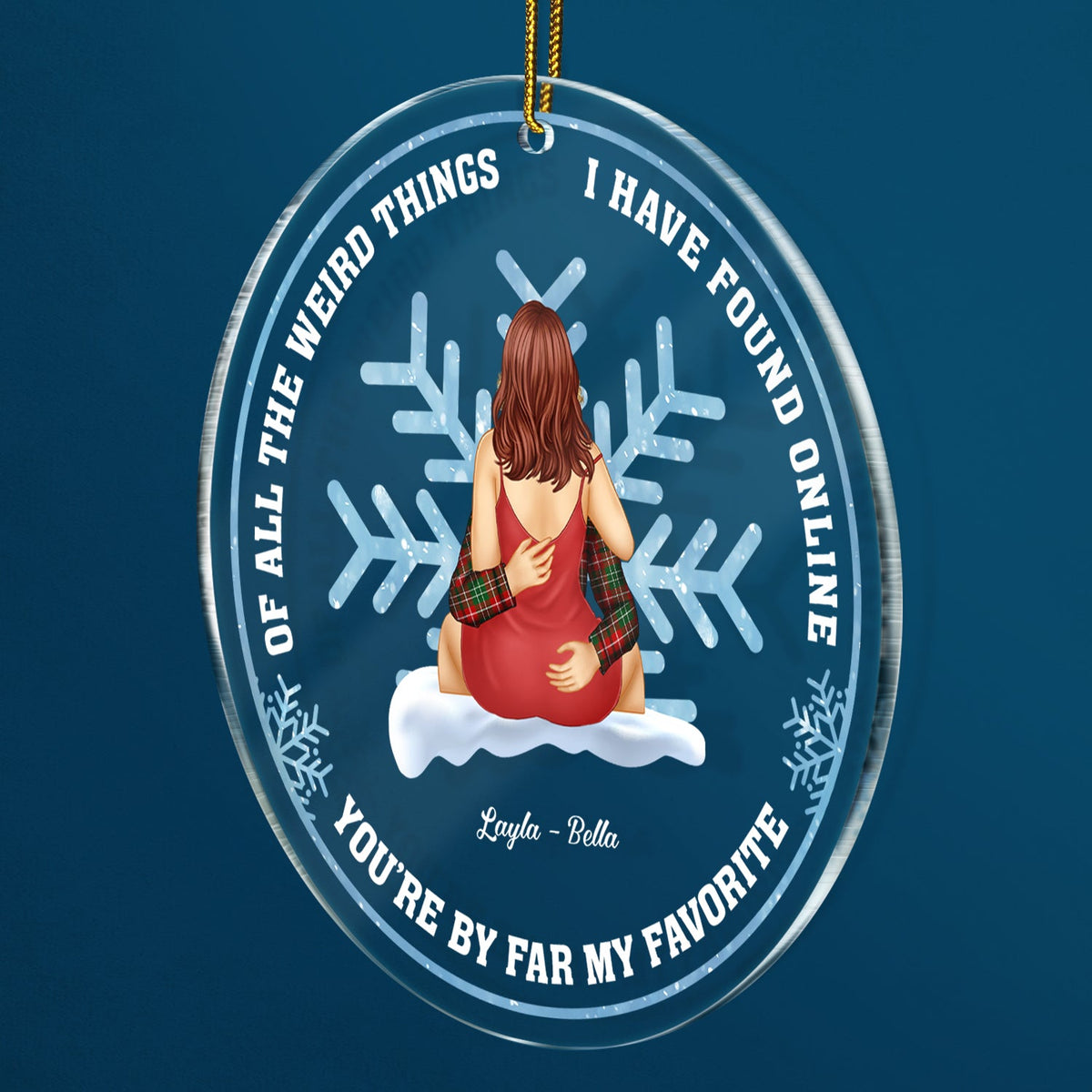 I Have Found Online - Christmas Gift For Couples - Personalized Circle Acrylic Ornament