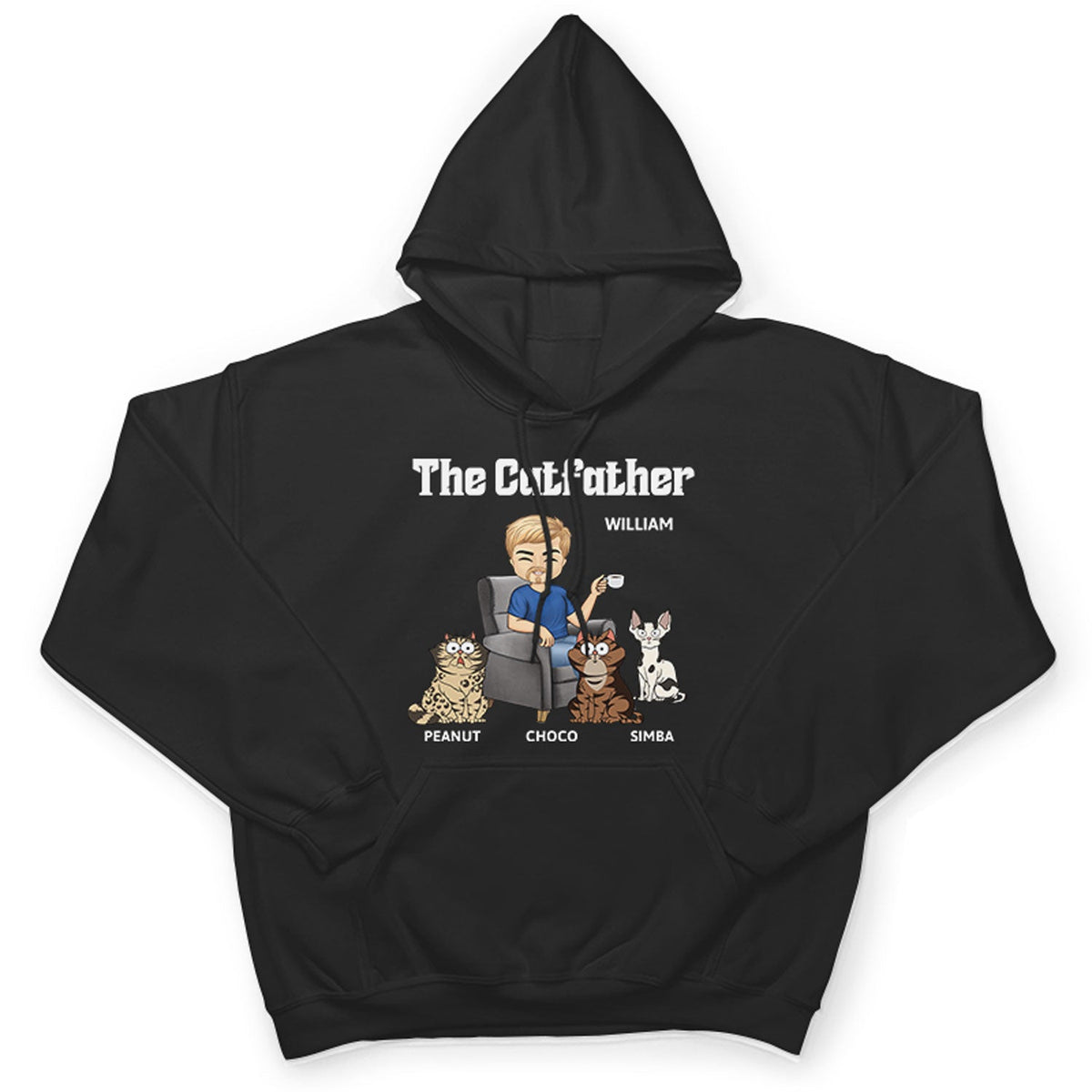 The Cat Father - Gift For Cat Dad, Cat Lovers, Men - Personalized T Shirt