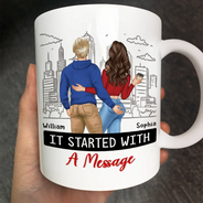 Started With A Message Couples - Personalized Mug