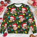 Custom Photo Xmas Led Light - Personalized Unisex Ugly Sweater