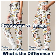Gift For Mother,Gift For Grandma,Happy - Custom Photo Bee Flowral Best Grandma Ever - Personalized Pajama Pants