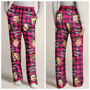 Family, Pet Lovers, Dog Lovers, Cat Lovers, Gift For Kids - Custom Photo Funny Family Pet Face Plaid Pattern - Personalized Pajama Pants