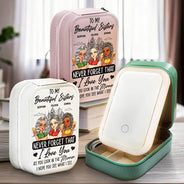 Gift For Bestie - I Hope You See What I See - Personalized Makeup Box With LED Mirror
