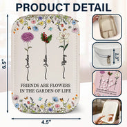 Gift For Bestie,Happy - It Takes A Long Time To Grow An Old Friend - Personalized Makeup Box With LED Mirror
