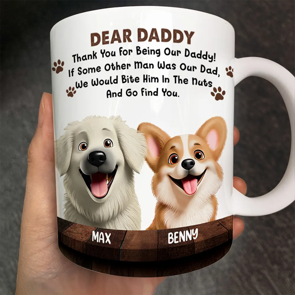 We Would Bite Him In The Nuts - Personalized White Edge-to-Edge Mug