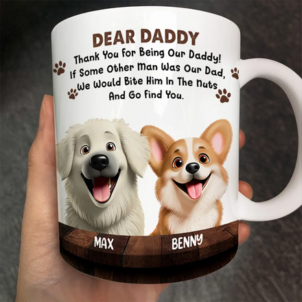 We Would Bite Him In The Nuts - Personalized White Edge-to-Edge Mug