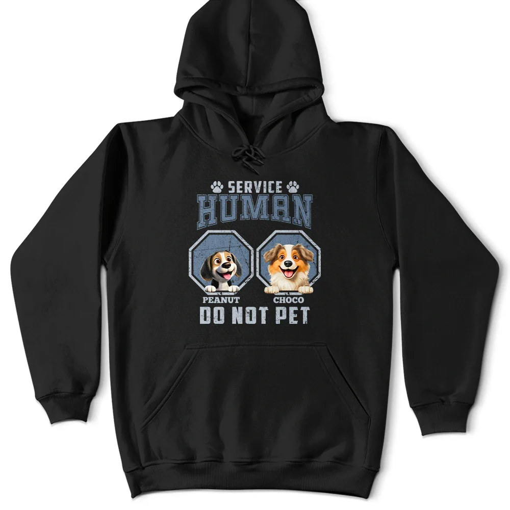Dog Lovers - Service Human Do Not Pet 3D Effect Dog - Personalized T Shirt