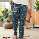 Gift For Father,Gift For Grandpa,Funny,Non-Eng,Icon,Humorous - Crayon Kids Doodle Child Drawing This Grandpa Dad Belongs To - Personalized Pajama Pants