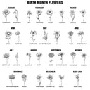 Birth Flower Grandma's Garden - Personalized Crystal Heart Shaped Lamp