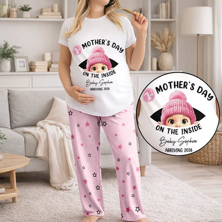 Baby First Year On The Inside With Mom - Personalized Loungewear Set