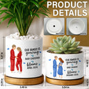 New Mom,New baby,Gift For Mother,Happy,Vector - Baby Growing Blooming New Parents - Personalized Ceramic Plant Pot