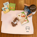 New baby,New Dad,New Mom,Gift For Kids,Happy,Pet Lovers - Baby Protected By Pet Dog Cat Ears Outline - Personalized Embroidered Knitted Baby Blanket