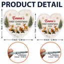 Baby First Christmas Animals 3D Effect - Personalized Glass Ornament
