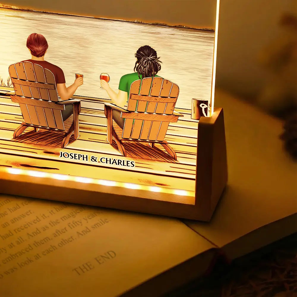 Gift For Couples,Love,Happy - Back Couple Together You And Me We Got This - Personalized Night Light