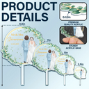 Married ,Engaged,Gift For Couples,Gift For Husband,Gift For Wife,Love,Wedding Anniversary - Backside Couple Happy Wedding - Personalized Acrylic Cake Topper