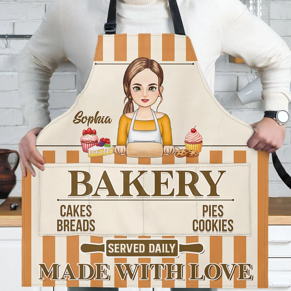 Gift For Yourself,Gift For Women,Happy,Baking ,Cooking - Baking Woman Made With Love - Personalized Apron