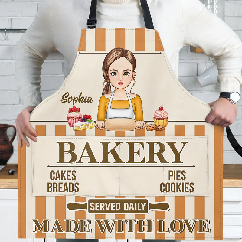 Gift For Yourself,Gift For Women,Happy,Baking ,Cooking - Baking Woman Made With Love - Personalized Apron