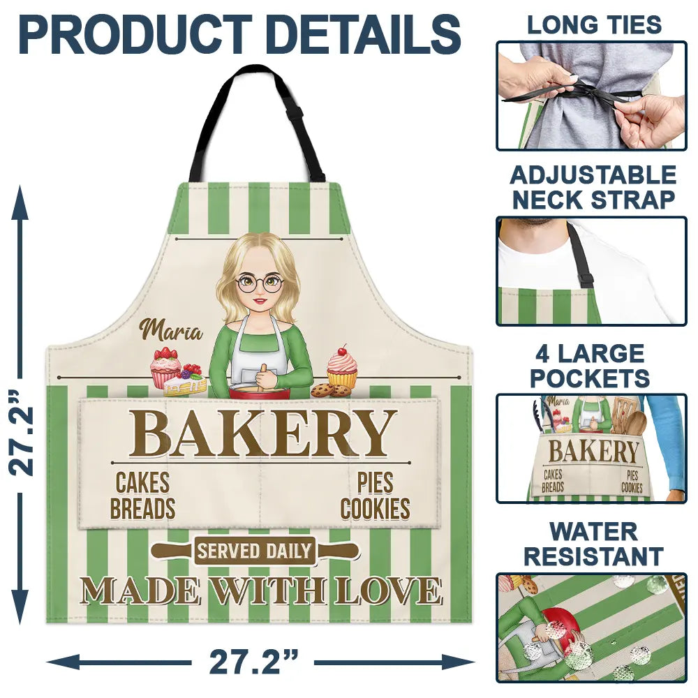 Gift For Yourself,Gift For Women,Happy,Baking ,Cooking - Baking Woman Made With Love - Personalized Apron