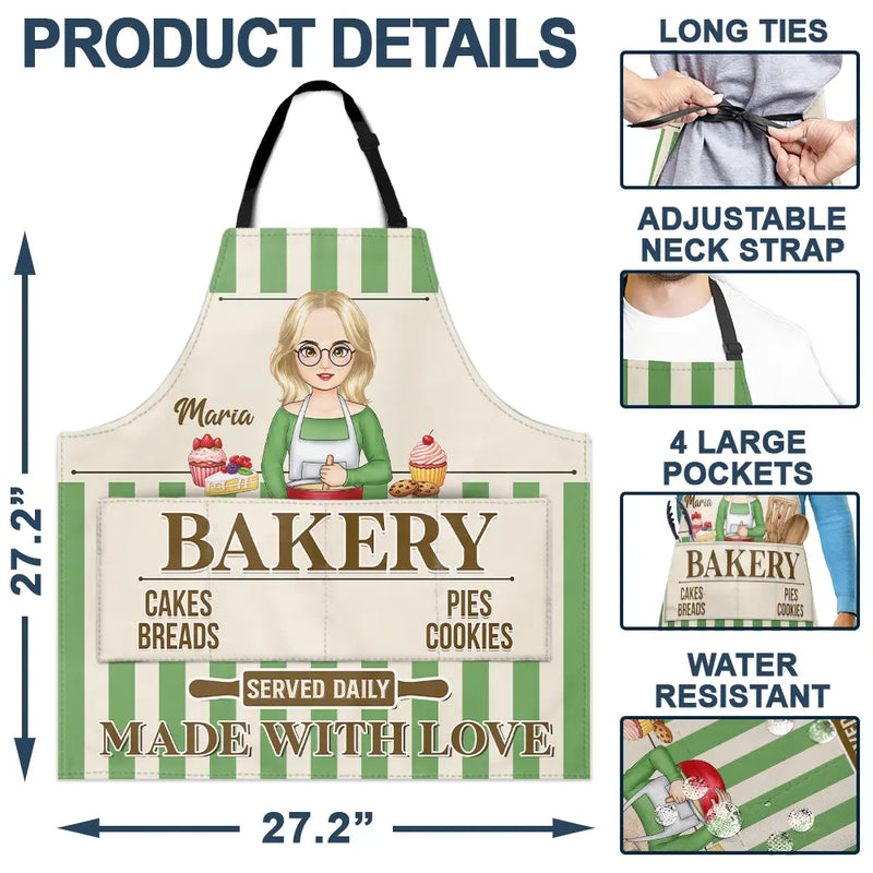 Gift For Yourself,Gift For Women,Happy,Baking ,Cooking - Baking Woman Made With Love - Personalized Apron