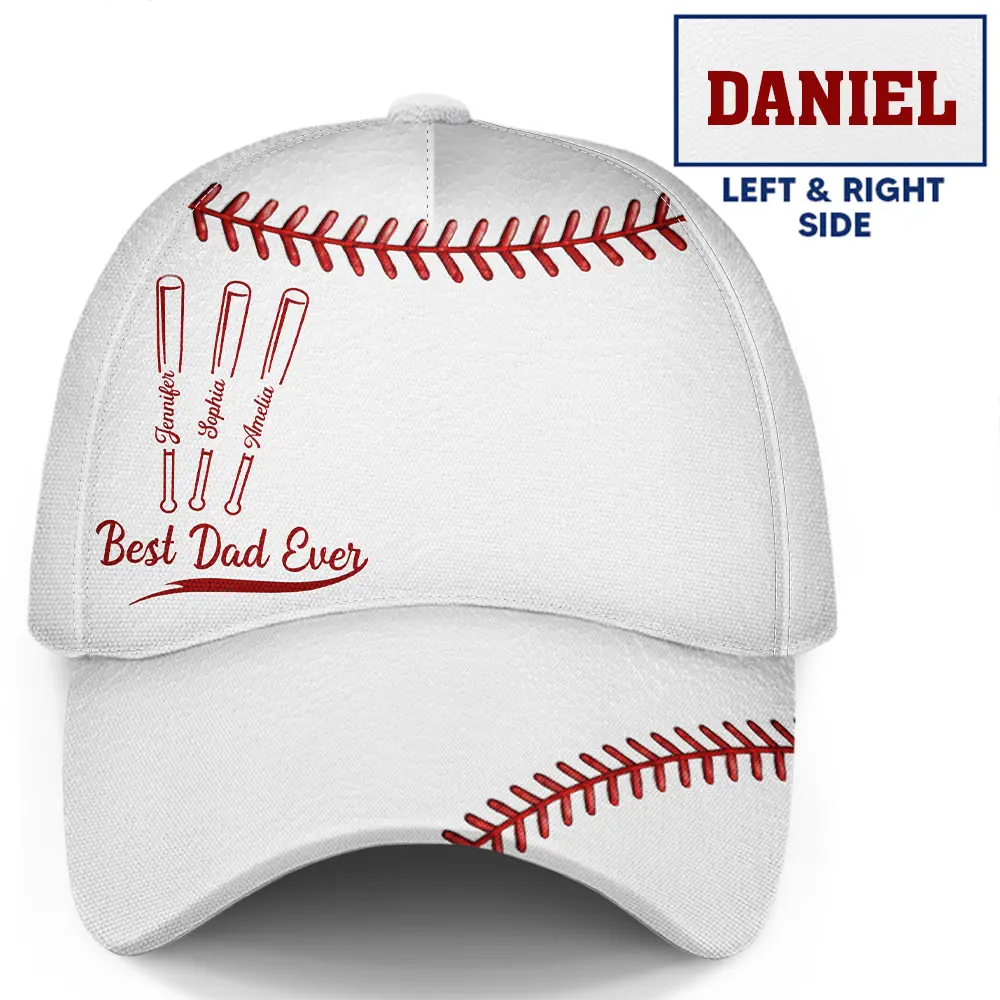 Baseball Best Dad Ever - Personalized Classic Cap