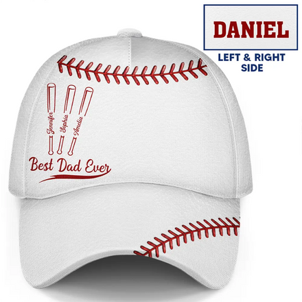 Baseball Best Dad Ever - Personalized Classic Cap