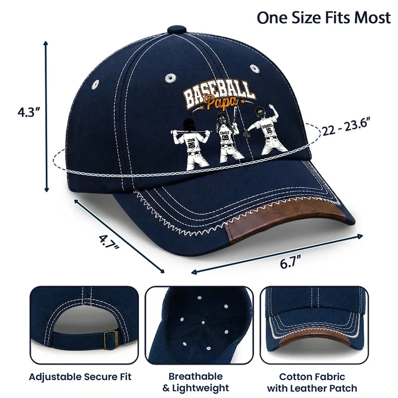 Baseball, Gift For Father, Top Market, Confident, Icon - Baseball Dad Grandpa - Personalized Vintage Baseball Cap