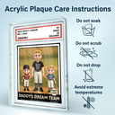 Sport Dad,Sport Mom,Gift For Mother,Gift For Father,Happy - Baseball Dream Team Family League - Personalized Custom Shaped Acrylic Plaque