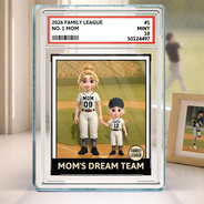 Sport Dad,Sport Mom,Gift For Mother,Gift For Father,Happy - Baseball Dream Team Family League - Personalized Custom Shaped Acrylic Plaque