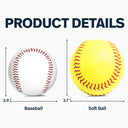Baseball I Caught The Best Dad - Personalized Baseball, Softball