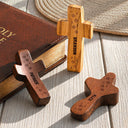 Baseball,Gift For Father,Devoted,Custom Text - Baseball Keepsake With Name - Personalized Wooden Pocket Prayer Cross