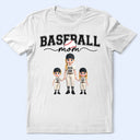 Gift For Wife,Gift For Mother,Gift For Grandma,Mom's Hobby,Sport Mom,Mom - Children,Happy,Baseball - Baseball Mom Kids - Personalized T Shirt