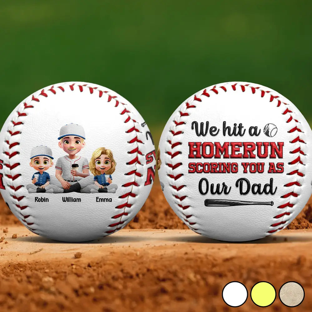 Baseball We Hit A Homerun 3D Effect - Personalized Baseball, Softball
