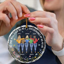 Gift For Bestie,Gifts For Colleagues,Gift For Sisters,Funny,Gift For Sibling,Christmas - Be As Entertained By Us As Us Arm In Arm Bestie - Personalized Circle Glass Ornament