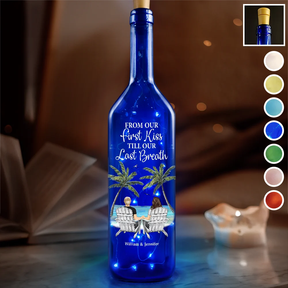 Beach Till Our Last Breath - Personalized Bottle Light