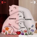 Gift For Mother,Family,Happy - Bear Family Puzzle - Personalized Custom Shaped Light Box