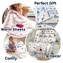 Gift For Couples, Family, Parents, Love - Bear Family This Blanket Reminds You How Much We Love You - Personalized Fleece Blanket, Sherpa Blanket