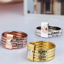 Beautiful Custom Jewelry For Grandma And Mom - Personalized Heart Stacking Rings