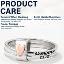 Beautiful Custom Jewelry For Grandma And Mom - Personalized Heart Stacking Rings