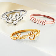 Gift For Yourself,Gift For Women,Gift For Mother,Gift For Grandma,Love - Beautiful Ring For Mom And Grandma - Personalized Custom Shaped Ring