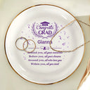 Graduation,Gift For Yourself,Gift For Daughter,Gift For Bestie,Happy - Behind You All Memories Congrats Grad - Personalized Ring Dish