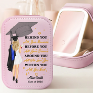 Behind You All Memories - Personalized Makeup Box With LED Mirror