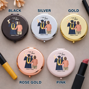 Gift For Daughter,Mom,Daughters (Adult),Graduation,Happy - Behind You All Memories Mother Daughter Graduation - Personalized Compact Mirror