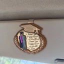 Graduation,Gift For Daughter,Gift For Son,Gift For Grandkids,Happy - Behind You All Your Memories - Personalized Custom Shaped Car Visor Clip