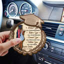 Graduation,Gift For Daughter,Gift For Son,Gift For Grandkids,Happy - Behind You All Your Memories - Personalized Custom Shaped Car Visor Clip