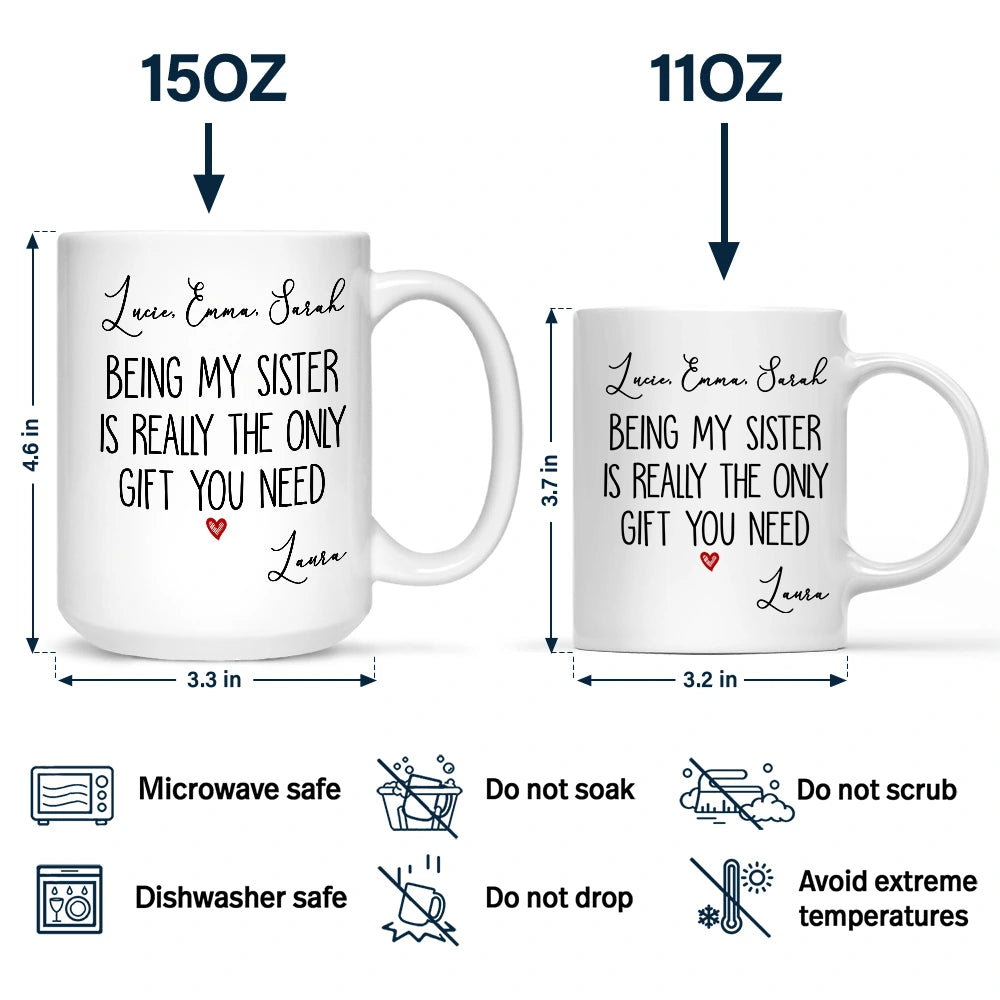 Gift For Bestie,Gift For Sisters,Gift For Women,Happy,Top Market - Being My Bestie Is Really The Only Gift You Need - Personalized Mug