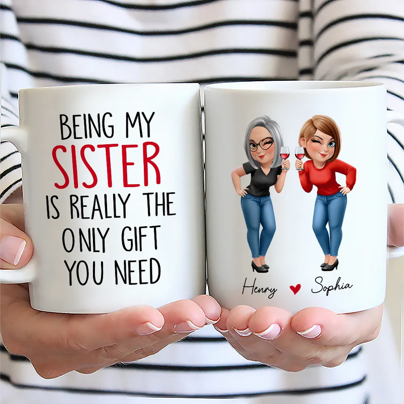 Gift For Sisters,Gift For Brothers,Gift For Sibling,Cousin,Happy - Being My Brother Is Really The Only Gift You Need - Personalized Mug