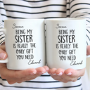 Gift For Sisters, Gift For Brothers, Gift For Sibling, Cousin, Happy - Being My Brother Sister Is Really The Only Gift You Need - Personalized Mug